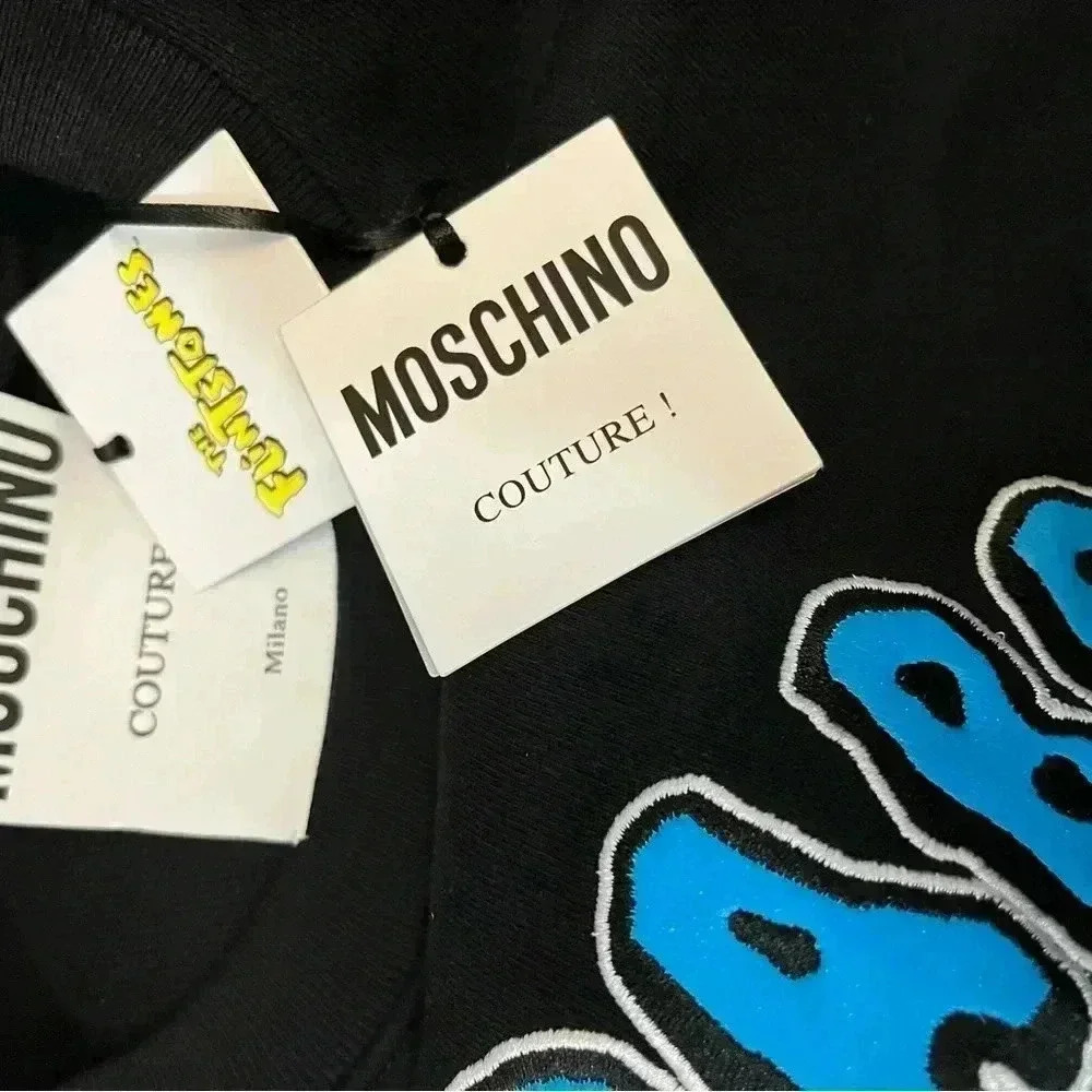 NWT Moschino Flinstones Print Sweatshirt Black XL - Picture 5 of 5